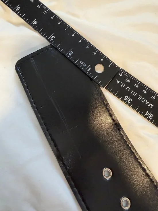 Lapis Leopard Print Swing Skirt With Belted Waist Polyester Stretchy Panel Size - Picture 11 of 12